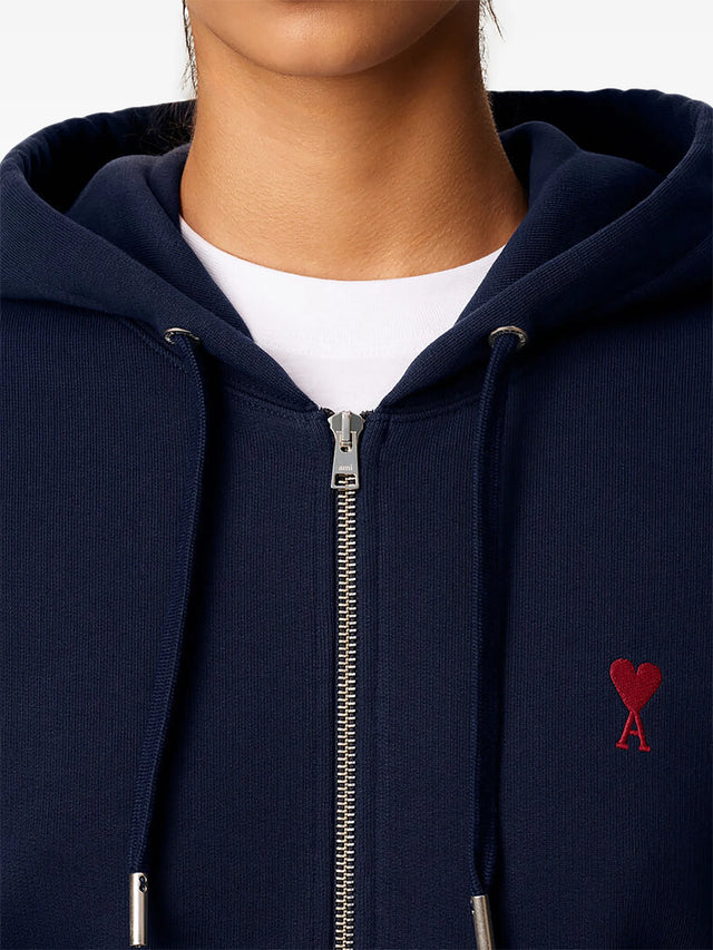 Sweat à capuche zippé Ami De Coeur – Ami Paris – Navy