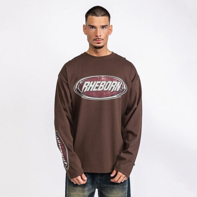 STAR LOGO LONGSLEEVE DARK BROWN