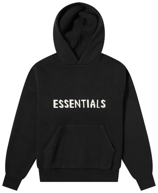 FEAR OF GOD ESSENTIALS Knitwear hoodie black