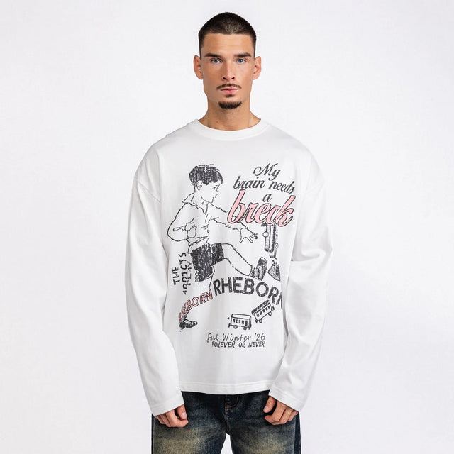 BRAIN BREAK LONGSLEEVE WHITE