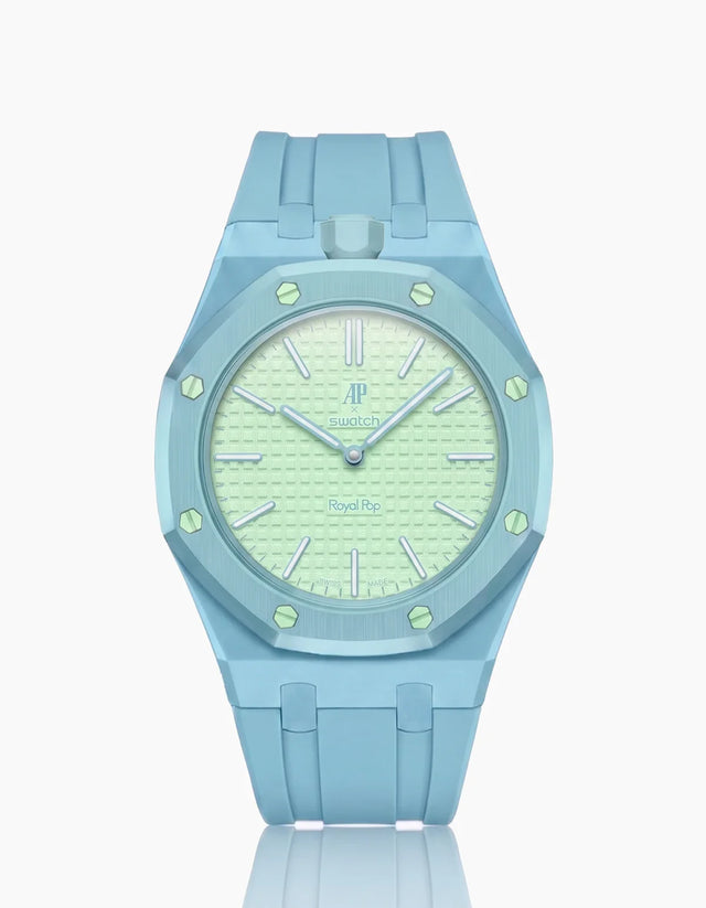 Rubber Strap & Case For AP x Swatch Royal Pop Blaue Acht