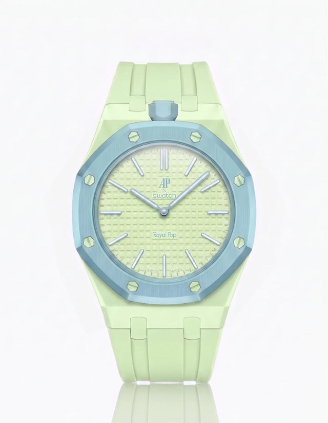 Rubber Strap & Case For AP x Swatch Royal Pop Blaue Acht