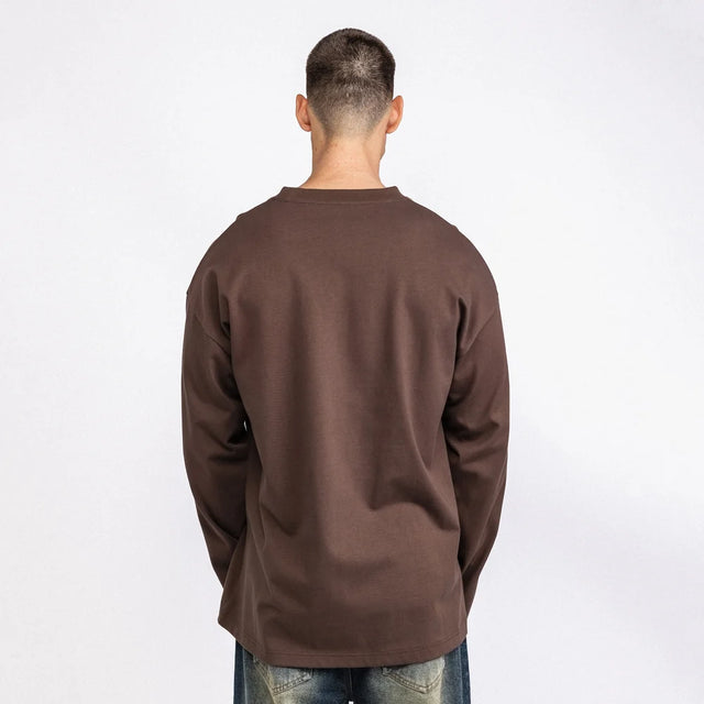 STAR LOGO LONGSLEEVE DARK BROWN