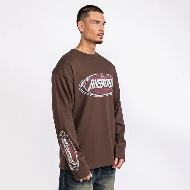 STAR LOGO LONGSLEEVE DARK BROWN