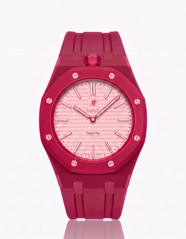 Rubber Strap & Case For AP x Swatch Royal Pop Otto Rosso