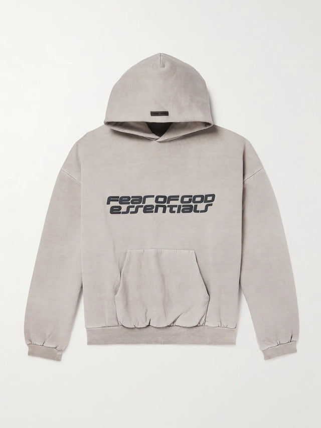 FEAR OF GOD ESSENTIALS 90s Logo-Print Cotton-Jersey Hoodie