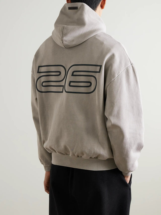 FEAR OF GOD ESSENTIALS 90s Logo-Print Cotton-Jersey Hoodie