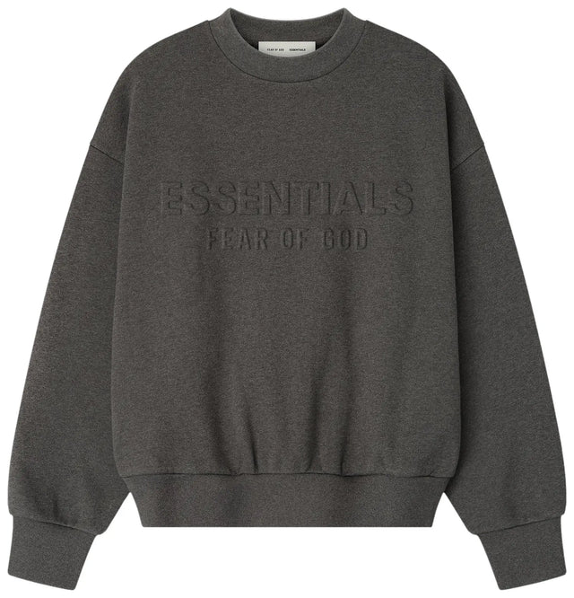 Fear of God Essentials Embossed Classic Crewneck Sweatshirt 'Charcoal Heather'