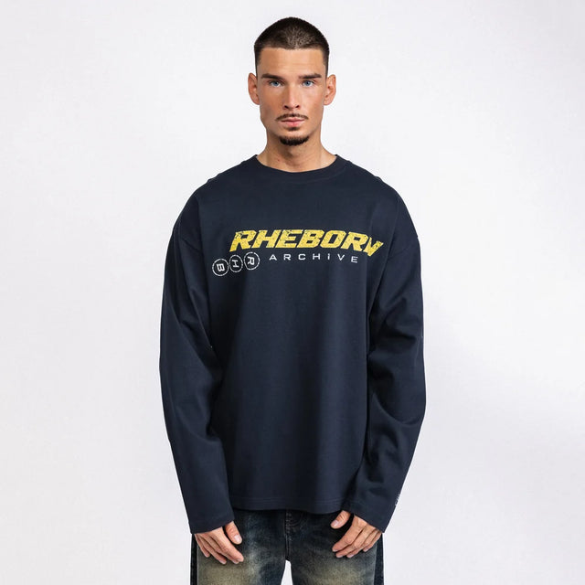 ARCHIVE LOGO LONGSLEEVE NAVY