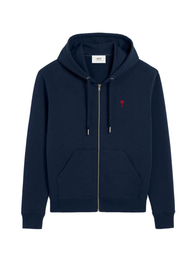 Sweat à capuche zippé Ami De Coeur – Ami Paris – Navy