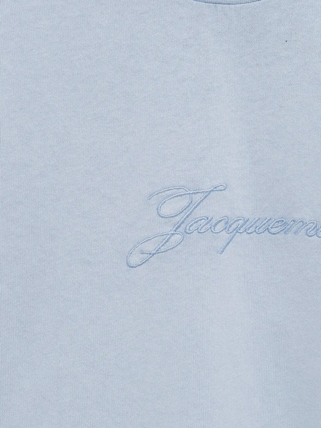 Jacquemus Logo Embroidered Crewneck T-Shirt Blue