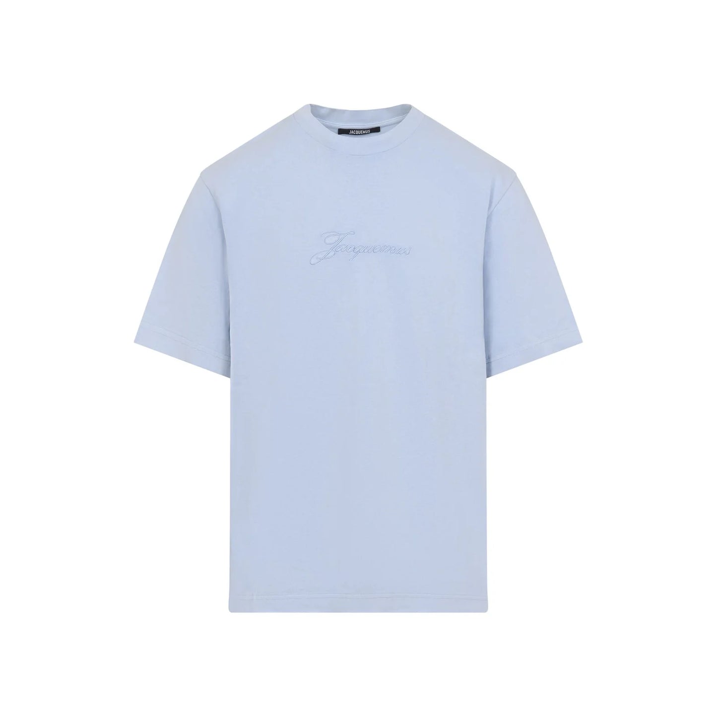 Jacquemus Logo Embroidered Crewneck T-Shirt Blue