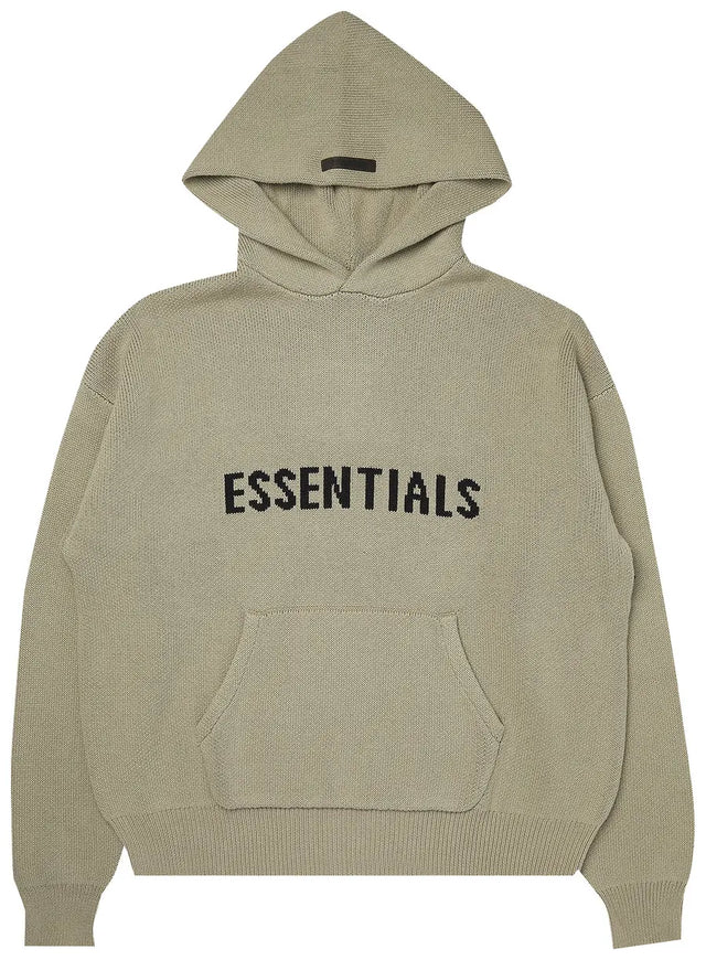 FEAR OF GOD ESSENTIALS Knitwear hoodie pistachio