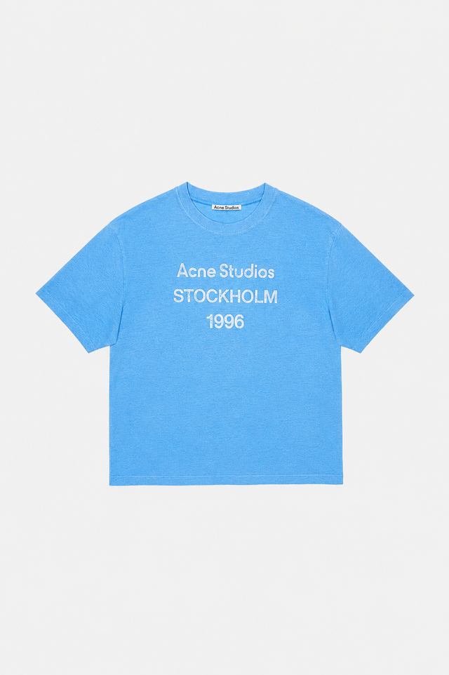 Acne Studios -  SPRAYED LOGO T-SHIRT (BLUE)