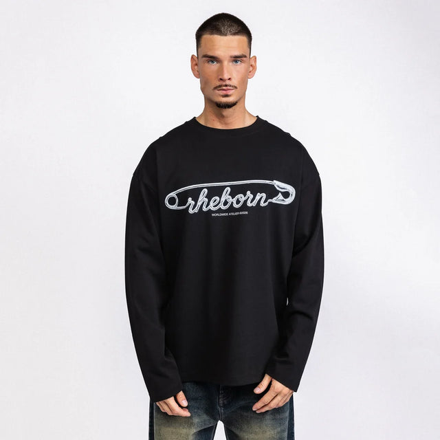PIN LOGO LONGSLEEVE BLACK