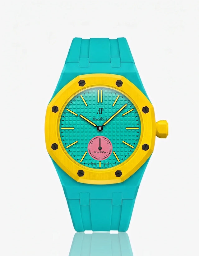 Rubber Strap & Case For AP x Swatch Royal Pop Otg Roz