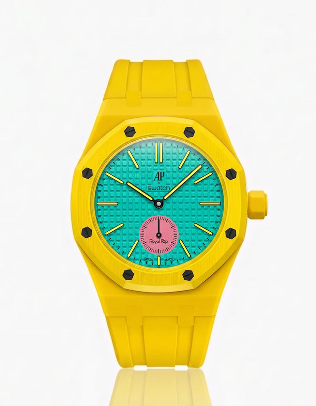 Rubber Strap & Case For AP x Swatch Royal Pop Otg Roz