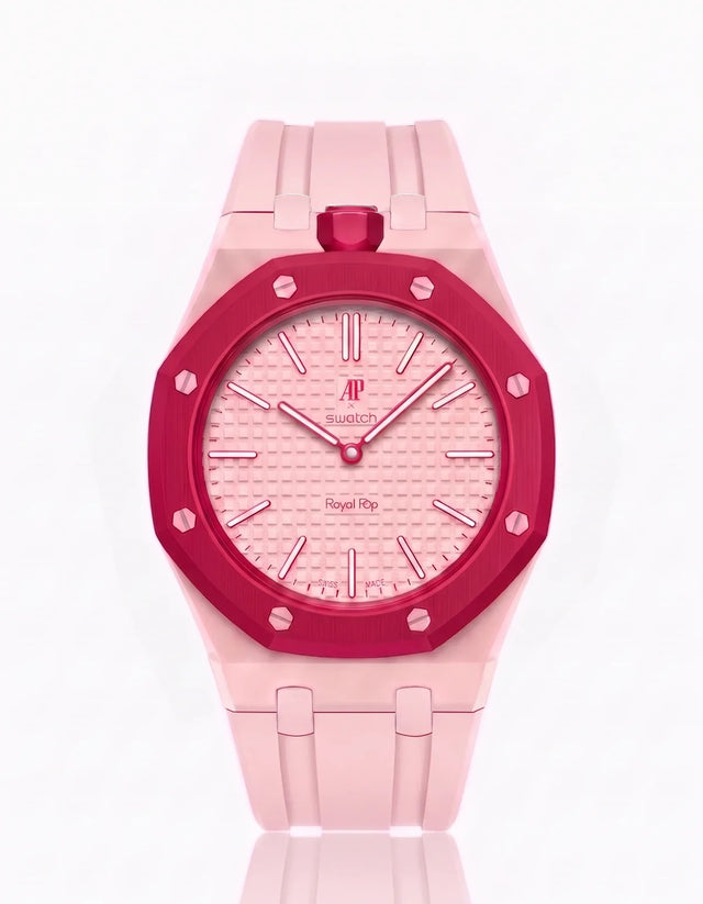 Rubber Strap & Case For AP x Swatch Royal Pop Otto Rosso