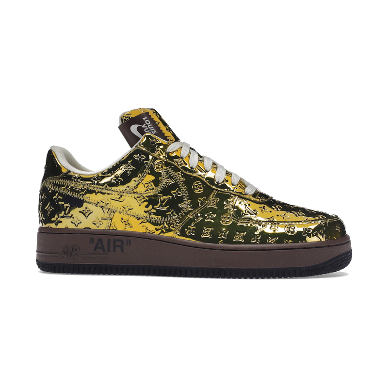 Louis Vuitton Nike Air Force 1 Low By Virgil Abloh Metallic Gold