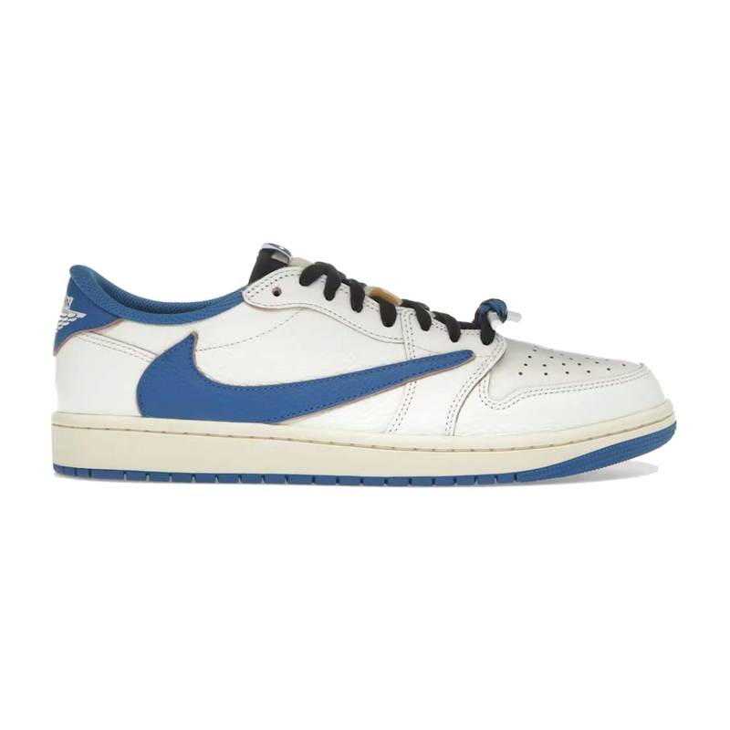 Air Jordan 1 Retro Low OG SP Fragment x Travis Scott Sail Military Blue