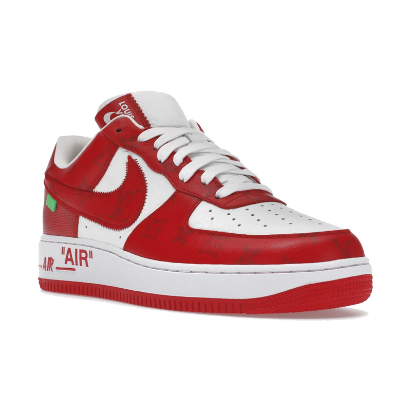 Louis Vuitton Nike Air Force 1 Low By Virgil Abloh White Red