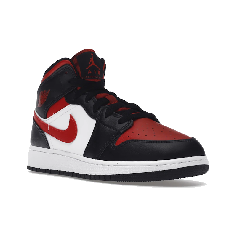 Air Jordan 1 Mid Black Fire Red