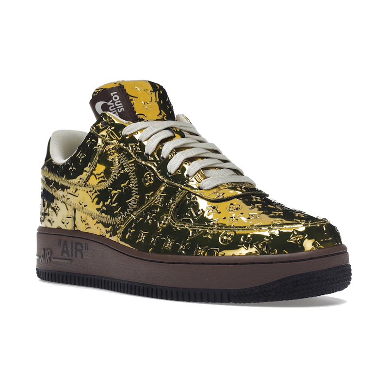 Louis Vuitton Nike Air Force 1 Low By Virgil Abloh Metallic Gold