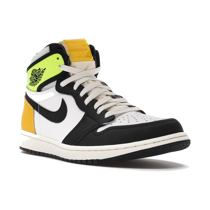 Air Jordan 1 Retro High White Black Volt University Gold