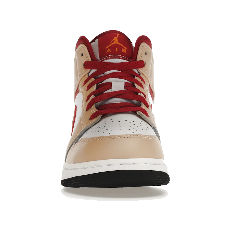 Air Jordan 1 Mid Light Curry Cardinal