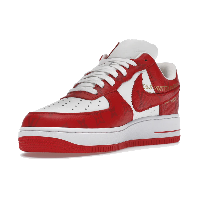 Louis Vuitton Nike Air Force 1 Low By Virgil Abloh White Red