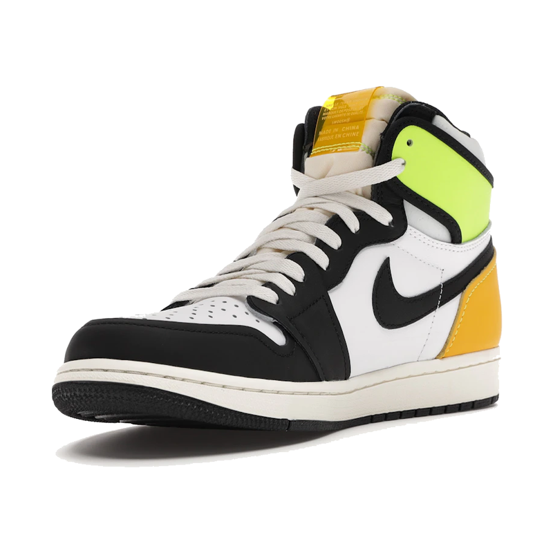 Air Jordan 1 Retro High White Black Volt University Gold