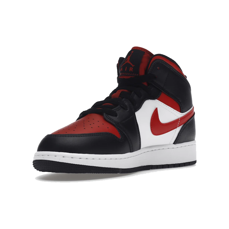 Air Jordan 1 Mid Black Fire Red