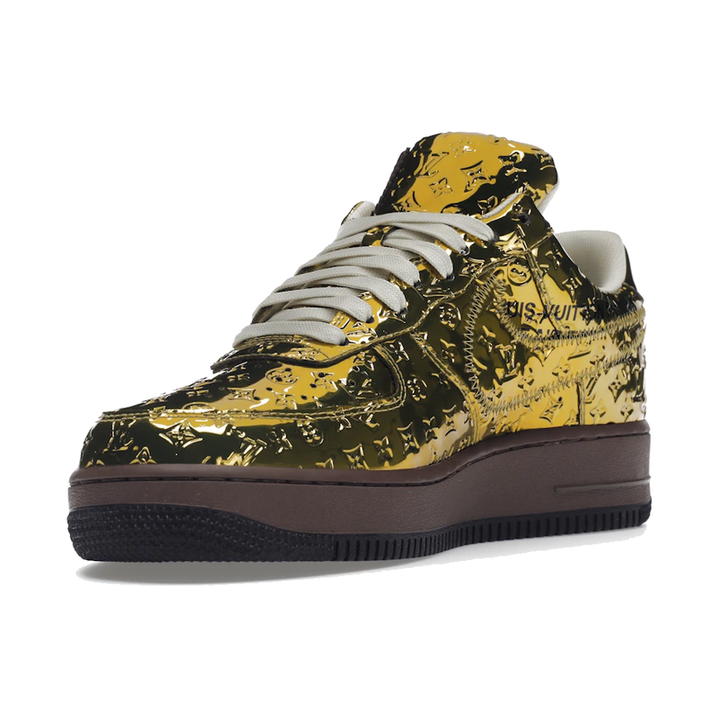 Louis Vuitton Nike Air Force 1 Low By Virgil Abloh Metallic Gold