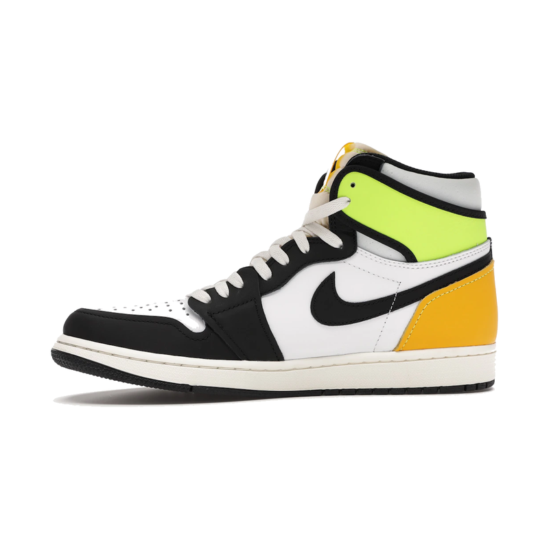 Air Jordan 1 Retro High White Black Volt University Gold