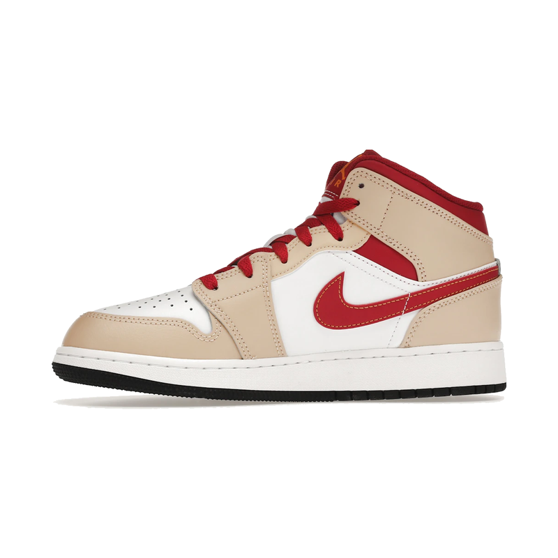 Air Jordan 1 Mid Light Curry Cardinal