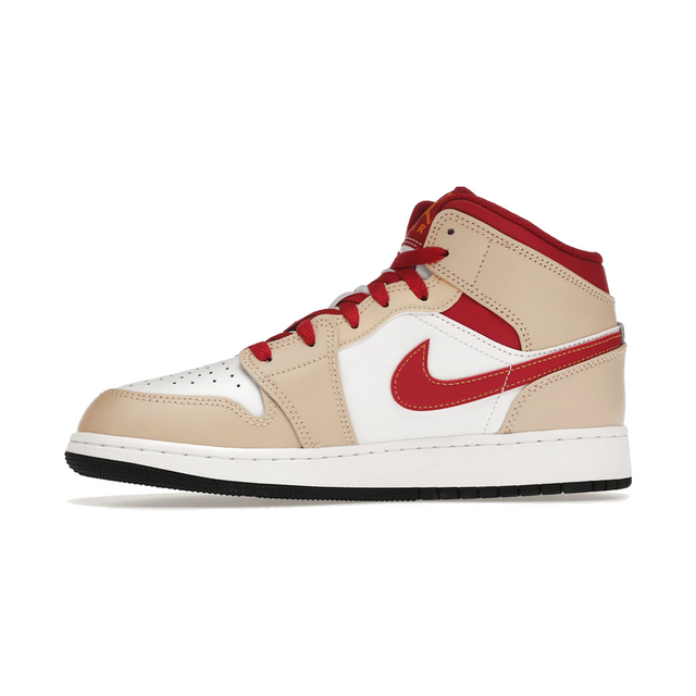 Air Jordan 1 Mid Light Curry Cardinal