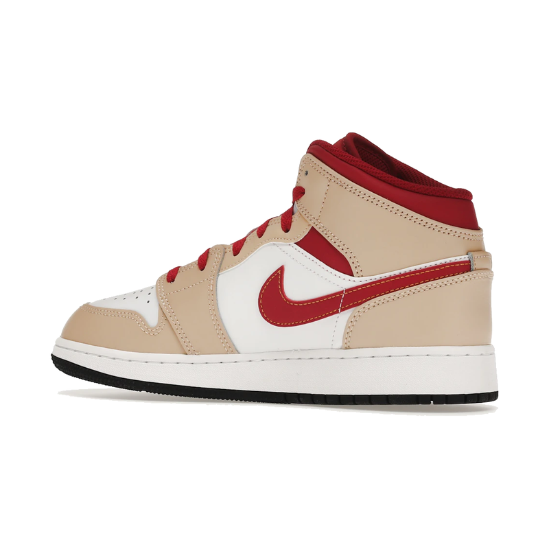 Air Jordan 1 Mid Light Curry Cardinal