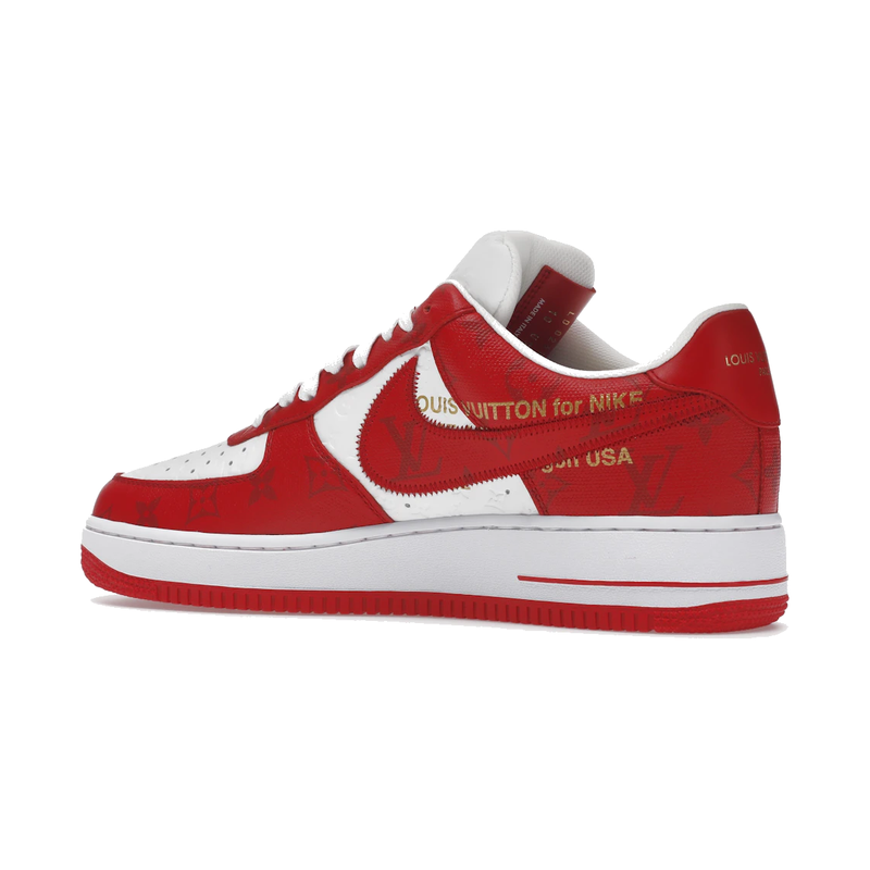 Louis Vuitton Nike Air Force 1 Low By Virgil Abloh White Red