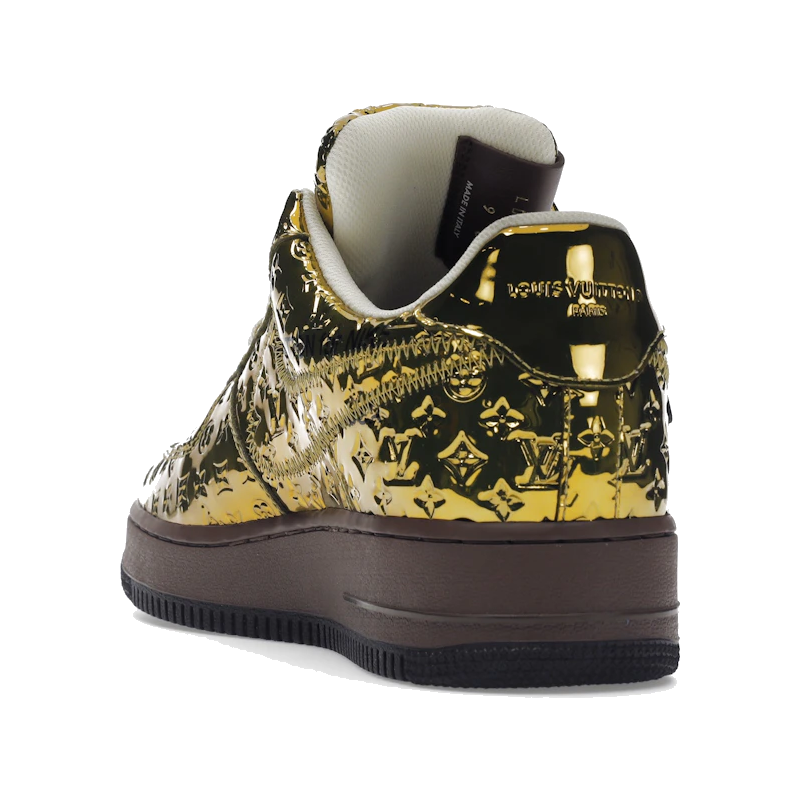 Louis Vuitton Nike Air Force 1 Low By Virgil Abloh Metallic Gold