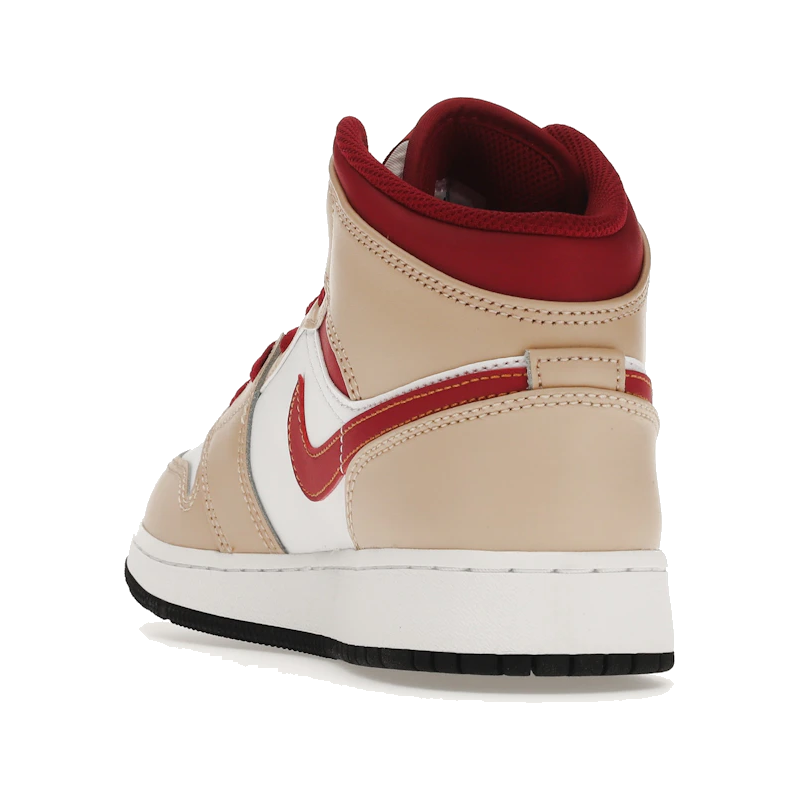 Air Jordan 1 Mid Light Curry Cardinal