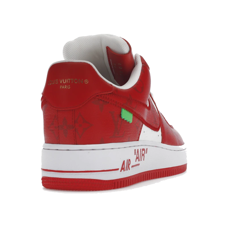 Louis Vuitton Nike Air Force 1 Low By Virgil Abloh White Red