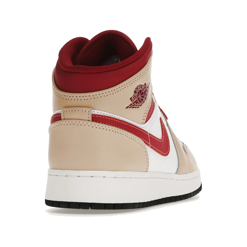 Air Jordan 1 Mid Light Curry Cardinal