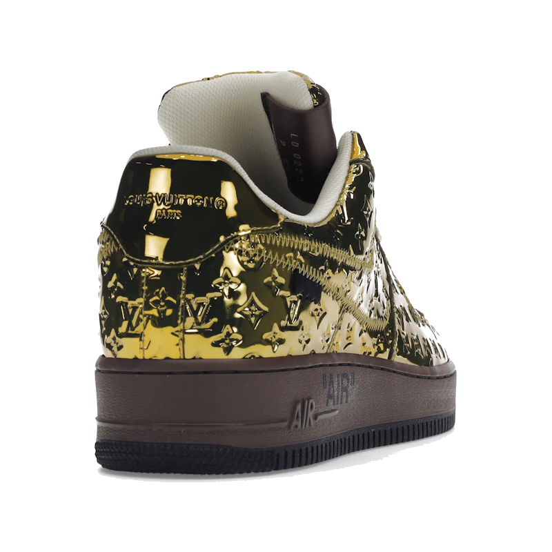 Louis Vuitton Nike Air Force 1 Low By Virgil Abloh Metallic Gold
