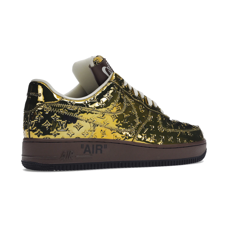 Louis Vuitton Nike Air Force 1 Low By Virgil Abloh Metallic Gold