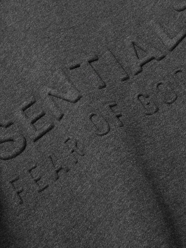 FEAR OF GOD ESSENTIALS Logo-Embossed Cotton-Blend Jersey Hoodie Dark Grey